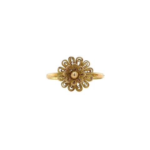 Vintage 14K Gold Flower Ring