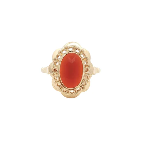 Vintage 14K Gold Ring with Carnelian