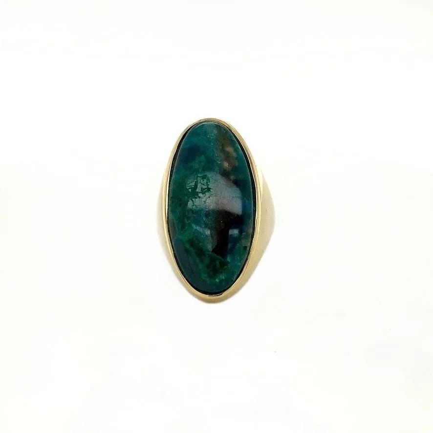 Vintage 14K Gold Ring with Epoxy