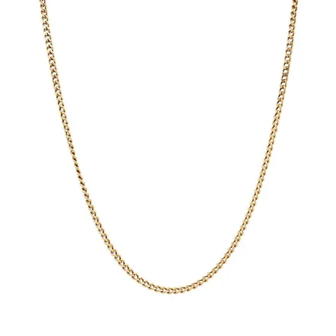 Vintage 14K Gold Long Necklace Curb 46 cm