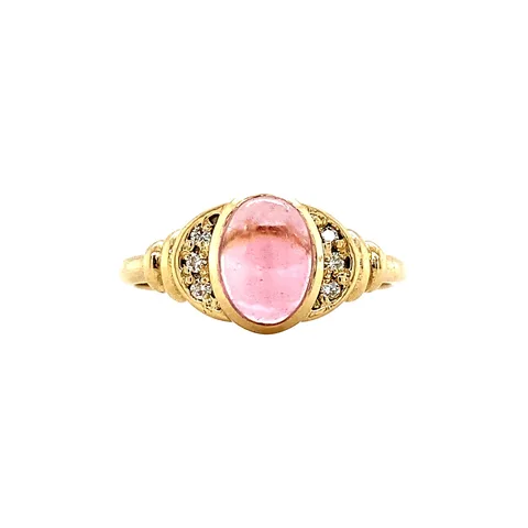 Vintage Jane 14K Gold Ring, Pink Sakura