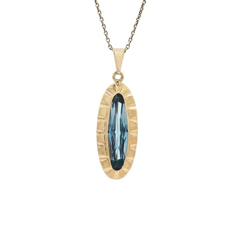 Vintage 14K Gold Pendant with Spinel