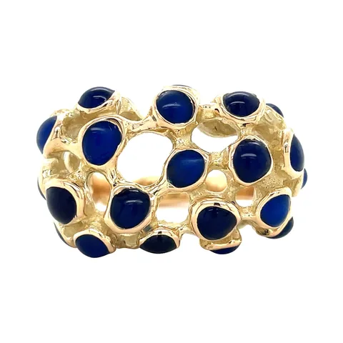 Vintage 14K Gold Ring with Colored Stone