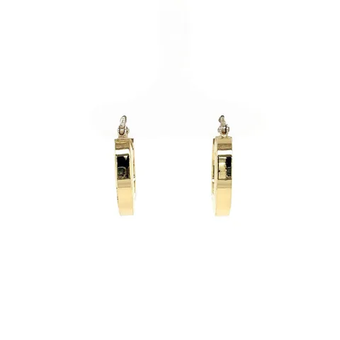 Vintage 18K Gold Smooth Hoop Earrings