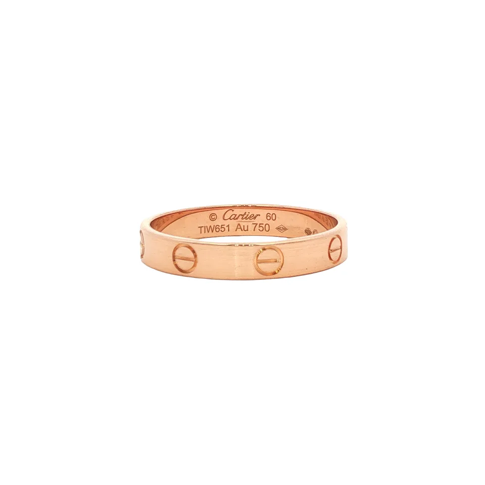 Vintage Cartier 18K Rose Gold LOVE Ring Small