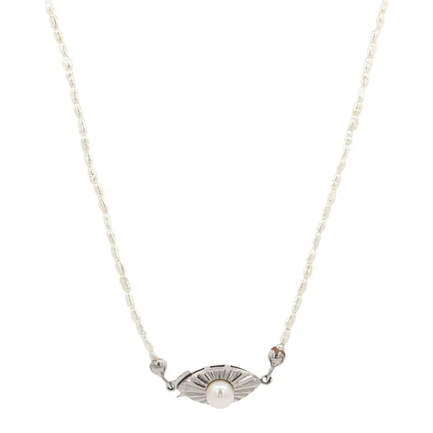 Vintage Pearl Necklace with 14K White Gold Clasp