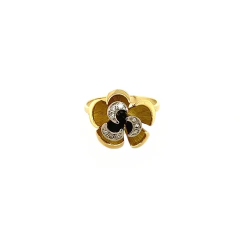 Vintage 18K Gold Ring with Diamond