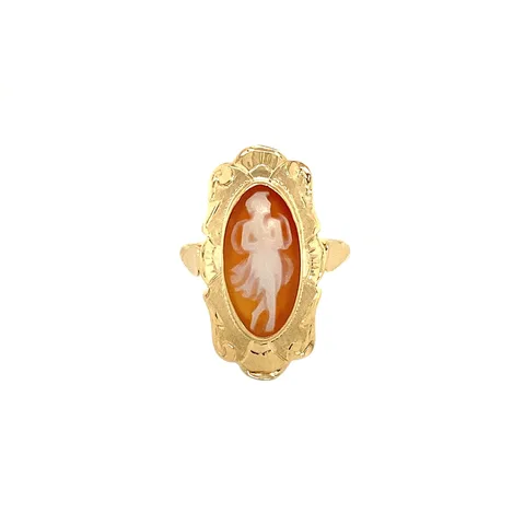 Vintage 14K Gold Ring with Cameo