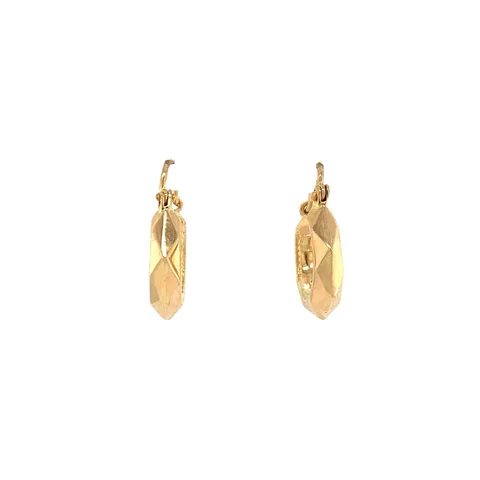 Vintage 18K Gold Fisherman's Hoop Earrings
