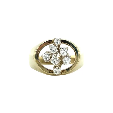 Vintage 14K Gold Ring with Diamond