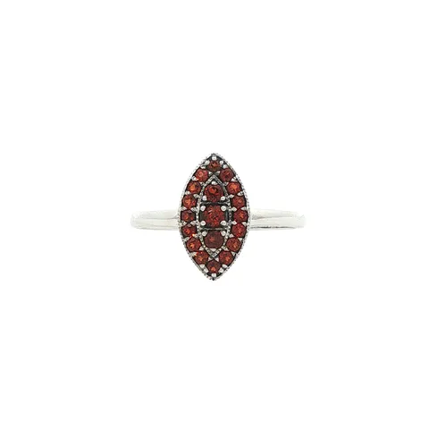 Vintage Sterling Silver Ring with Garnet