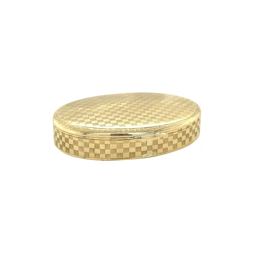 14K Gold Pill Box
