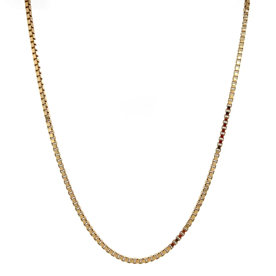 Vintage 14K Gold Long Necklace Venetian 50.5 cm