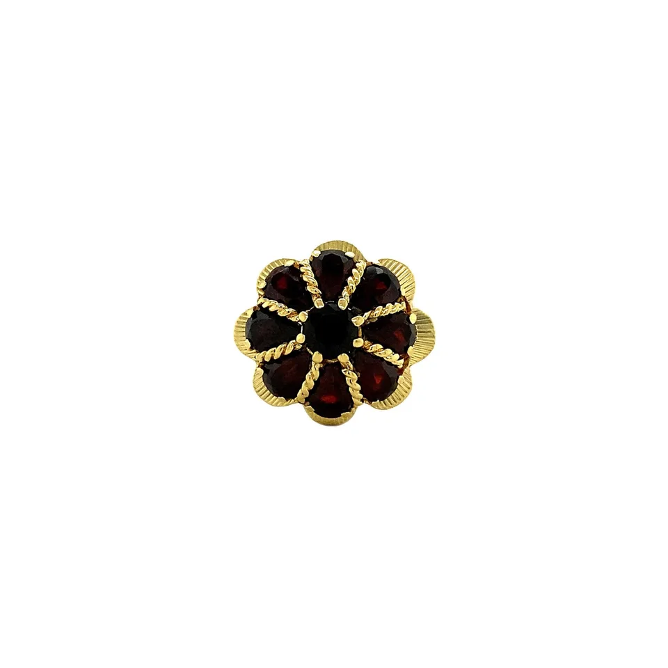 Vintage 18K Gold Ring with Garnet