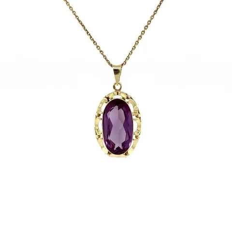 Vintage 14K Gold Pendant with Alexandrite