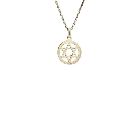 Vintage 14K Gold Star of David Pendant