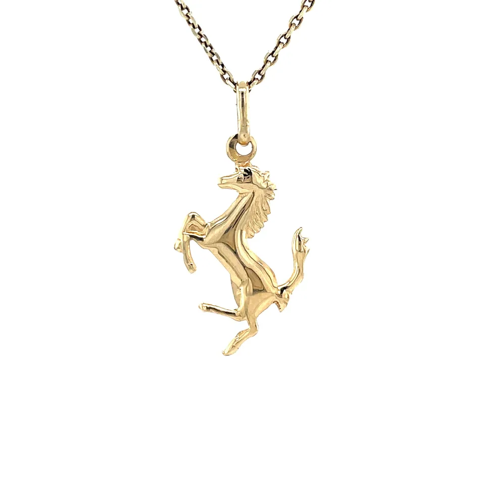 Vintage 14K Gold Paard Pendant