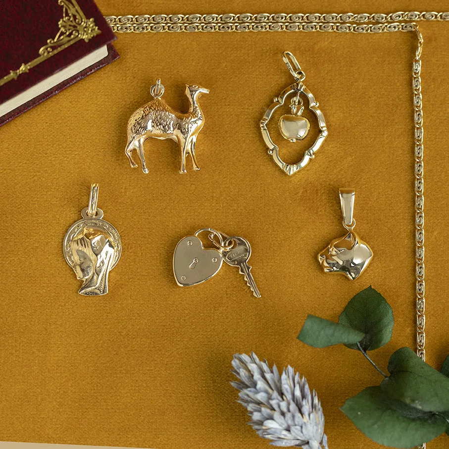 Vintage 14K Gold Panther Pendant