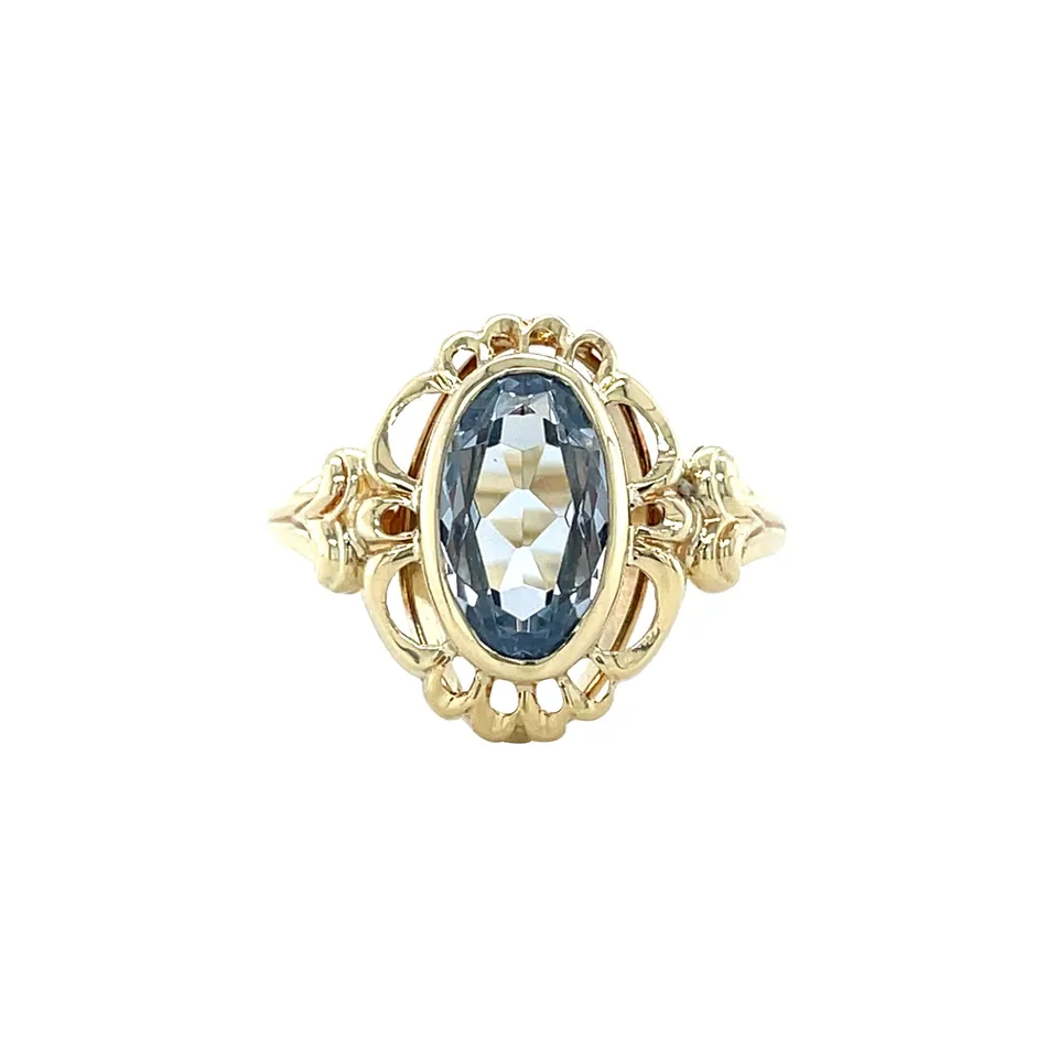 Vintage 14K Gold Ring with Spinel