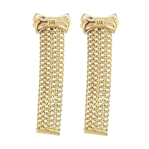 Vintage 14K Gold Stud Earrings with Bow