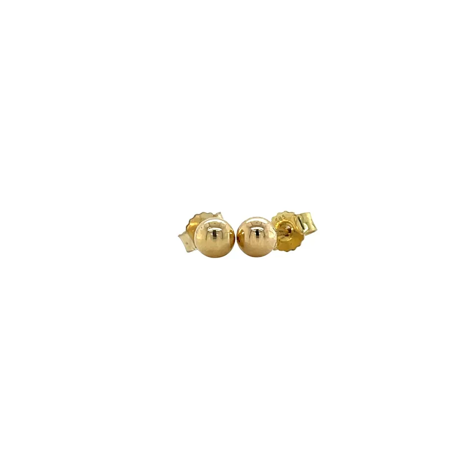 Vintage 14K Gold Bead Stud Earrings