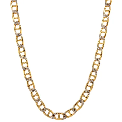 Vintage 14K Two Tone Gold Fancy Necklace