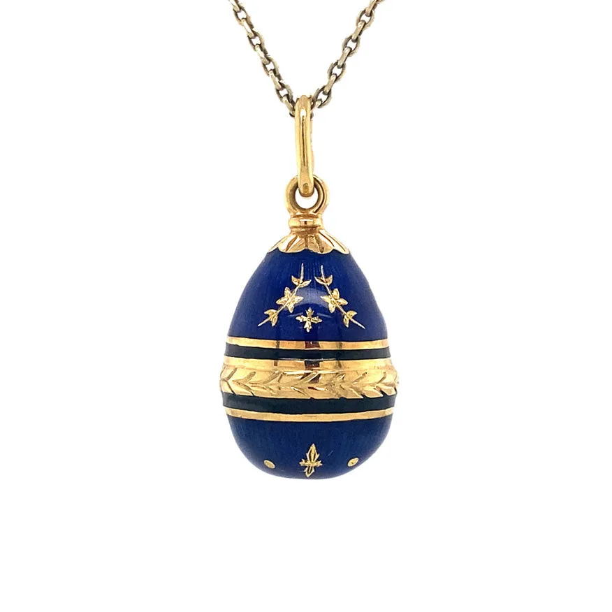 Vintage Fabergé Ei 18K Gold Pendant