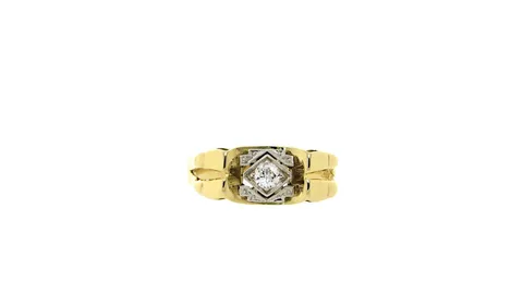 Vintage 14K Gold Ring with Diamond