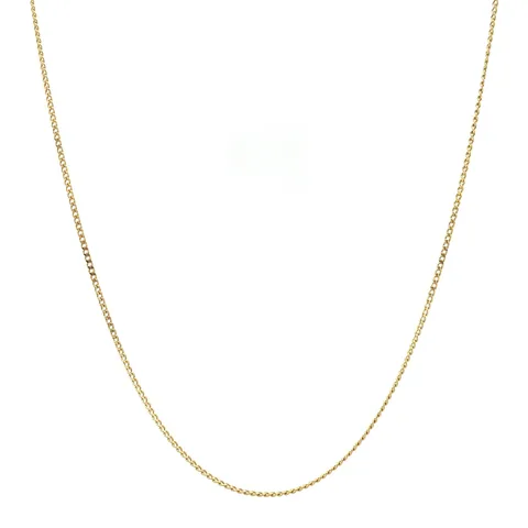 Vintage 14K Gold Long Necklace Curb 42 cm