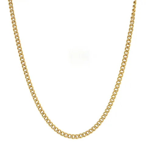 Vintage 14K Gold Curb Long Necklace