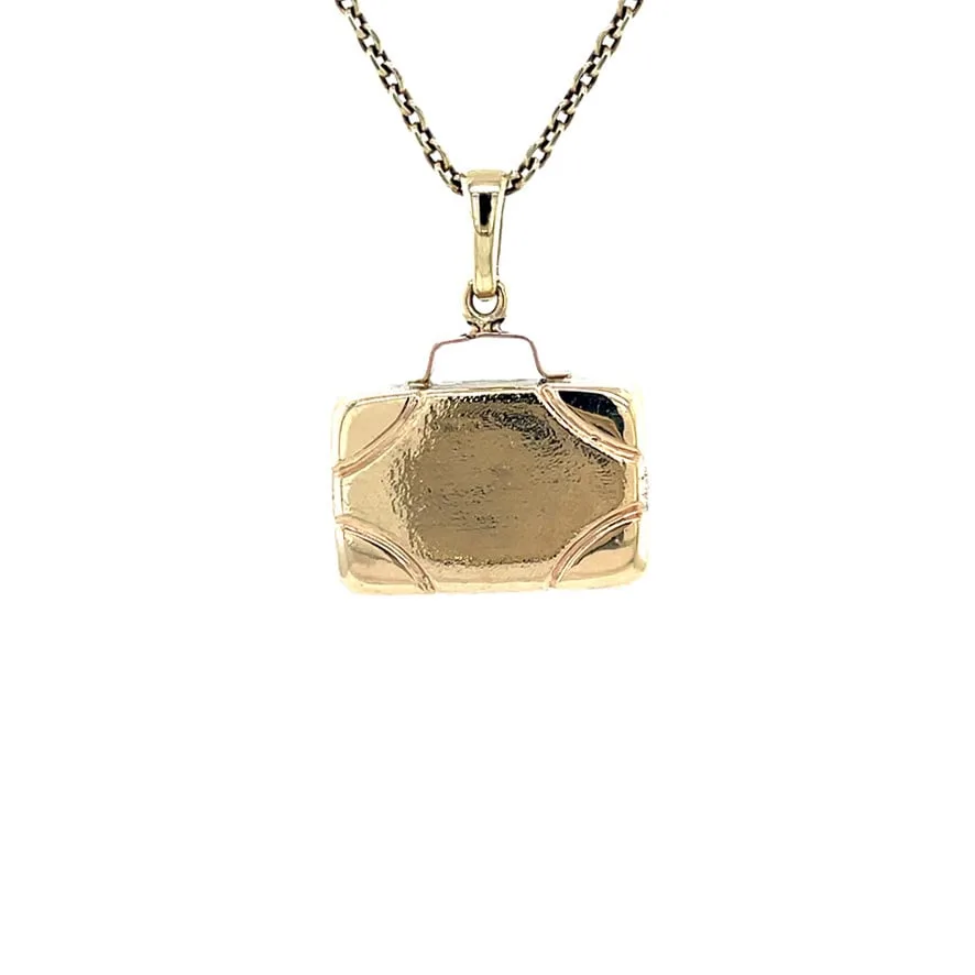 Vintage 14K Gold Koffer Pendant