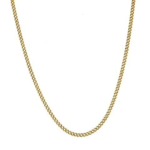 Vintage 14K Gold Long Necklace Curb 78 cm
