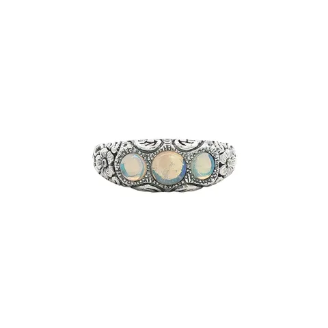 Vintage Sterling Silver Ring with Opal
