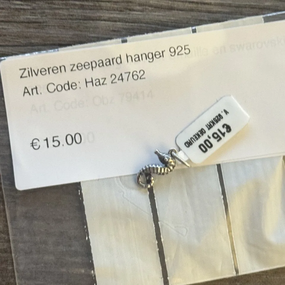 Vintage Sterling Silver Seahorse Pendant