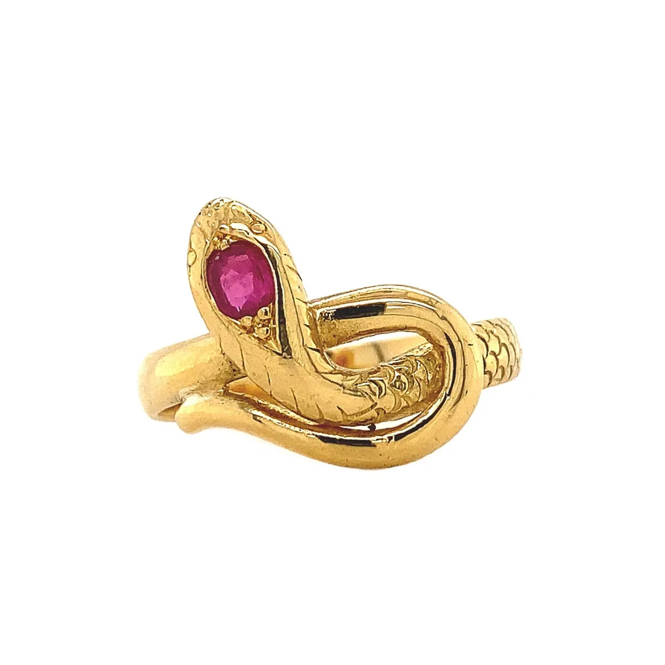 Vintage 20K Gold Ring with Ruby