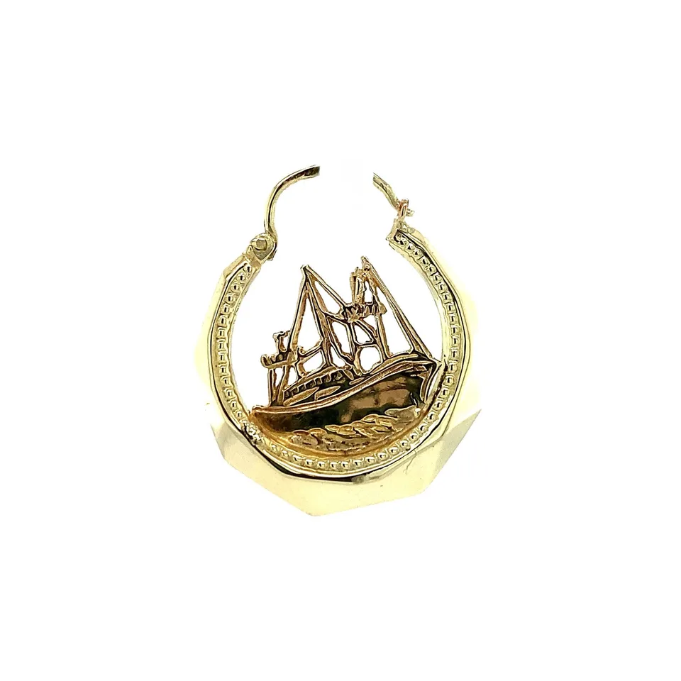 Vintage 14K Gold Fisherman's Earring