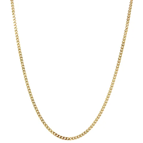 Vintage 14K Gold Curb Long Necklace