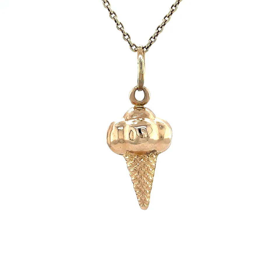 Vintage 14K Gold Ijsjes Pendant