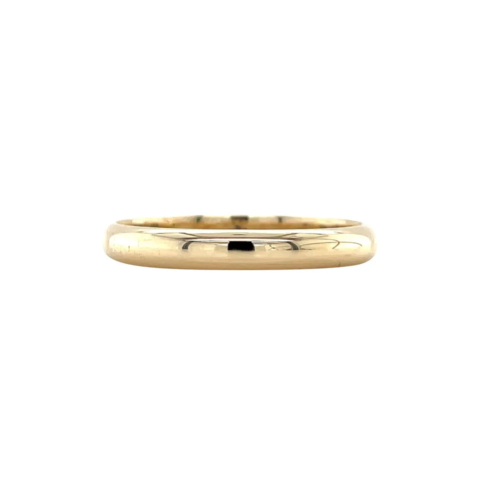 Vintage 14K Gold Smooth Trouw Ring