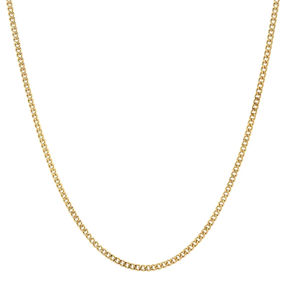 Vintage 14K Gold Long Necklace Curb 52 cm