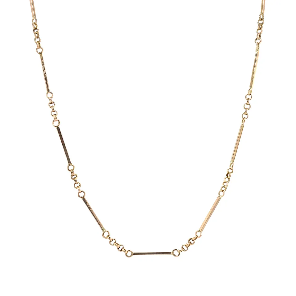 Vintage 14K Rose Gold Fancy Necklace 49 cm