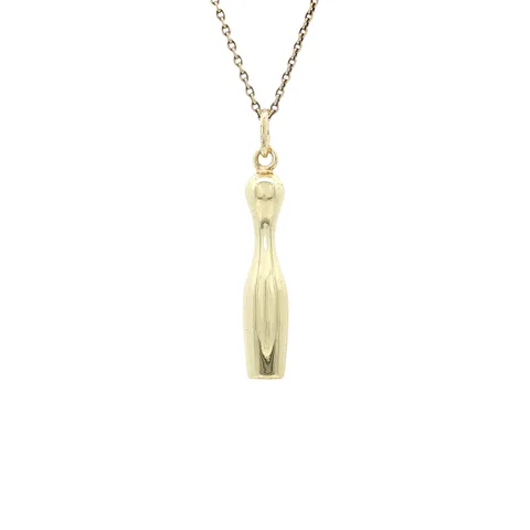 Vintage 14K Gold Bowling Pin Pendant