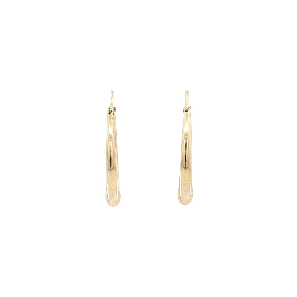 Vintage 14K Gold Fancy Hoop Earrings