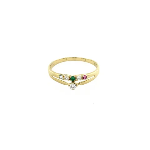 Vintage 14K Gold Ring with Cubic Zirconia