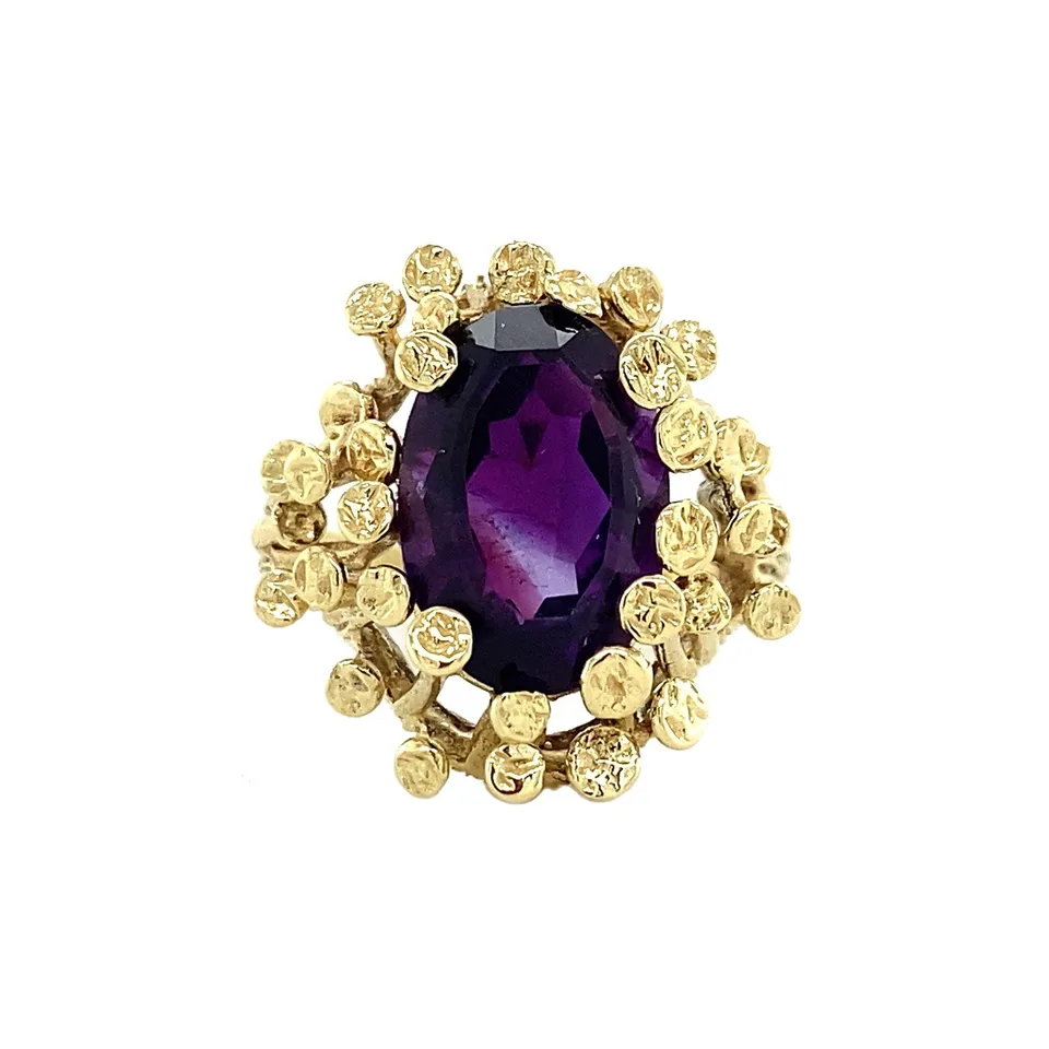 Vintage 14K Gold Ring with Amethyst