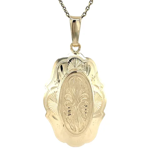 Vintage 14K Gold Pendant with Engraving