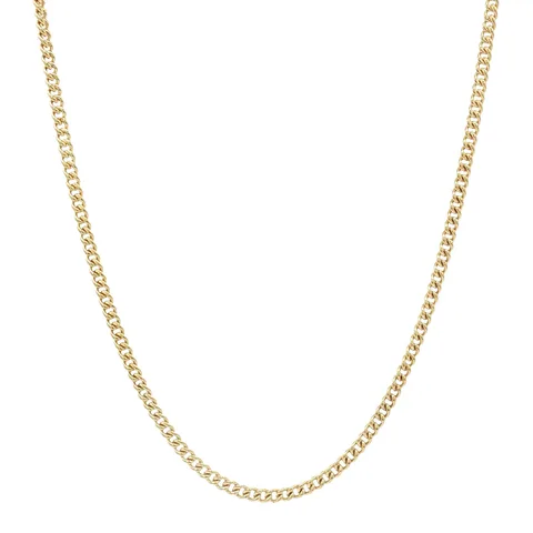 Vintage 14K Gold Curb Long Necklace