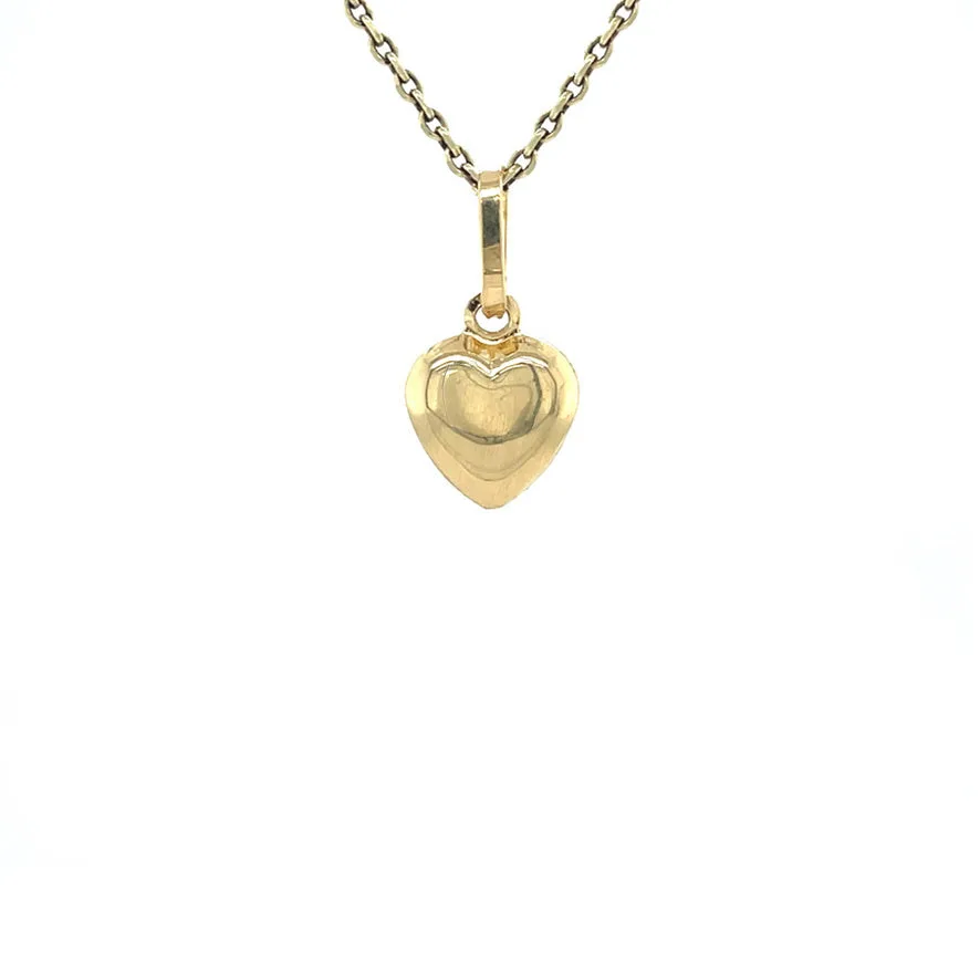 Vintage 18K Gold Heart Pendant