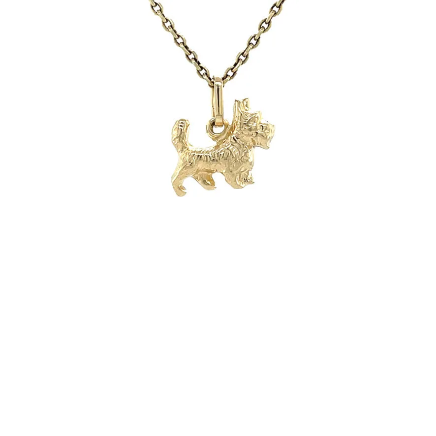 Vintage 14K Gold Hond Pendant