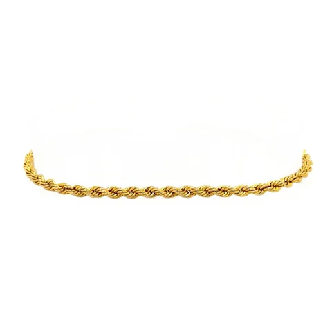 Vintage 18K Gold Rope Bracelet 19 cm